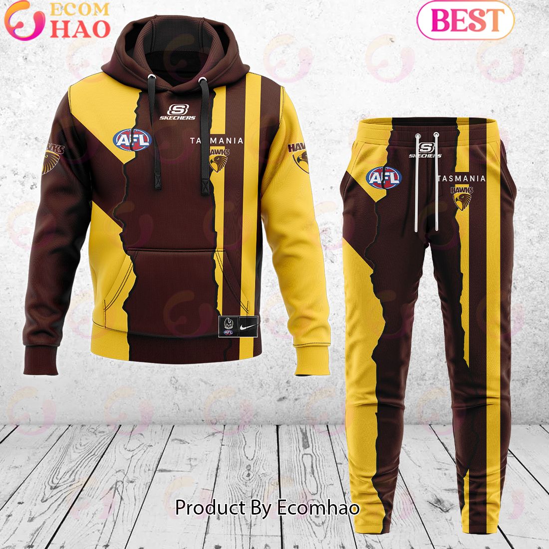 Hawthorn Hawks – AFL 2024 Mix Guernseys Combo Hoodie Pants Limited Edition