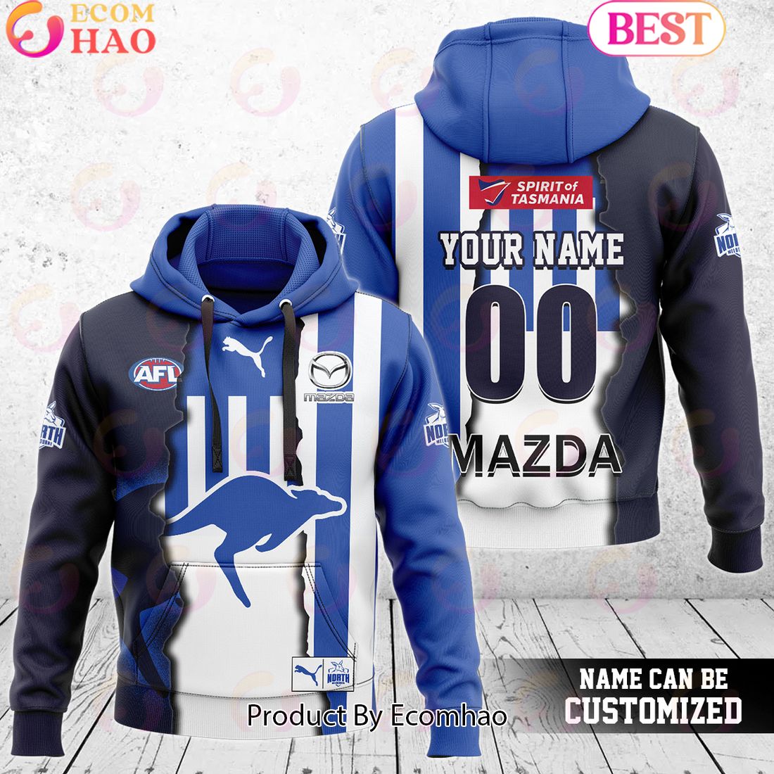 North Melbourne Kangaroos – AFL 2024 Mix Guernseys Combo Hoodie Pants Limited Edition