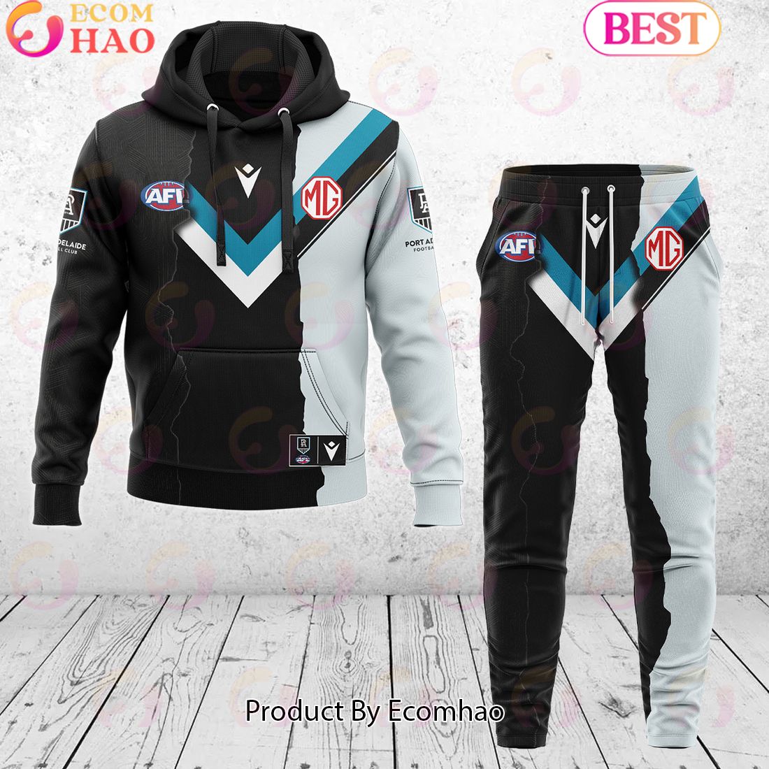 Port Adelaide Power – AFL 2024 Mix Guernseys Combo Hoodie Pants Limited Edition