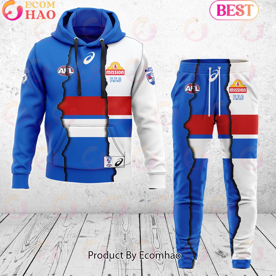 Western Bulldogs – AFL 2024 Mix Guernseys Combo Hoodie Pants Limited Edition