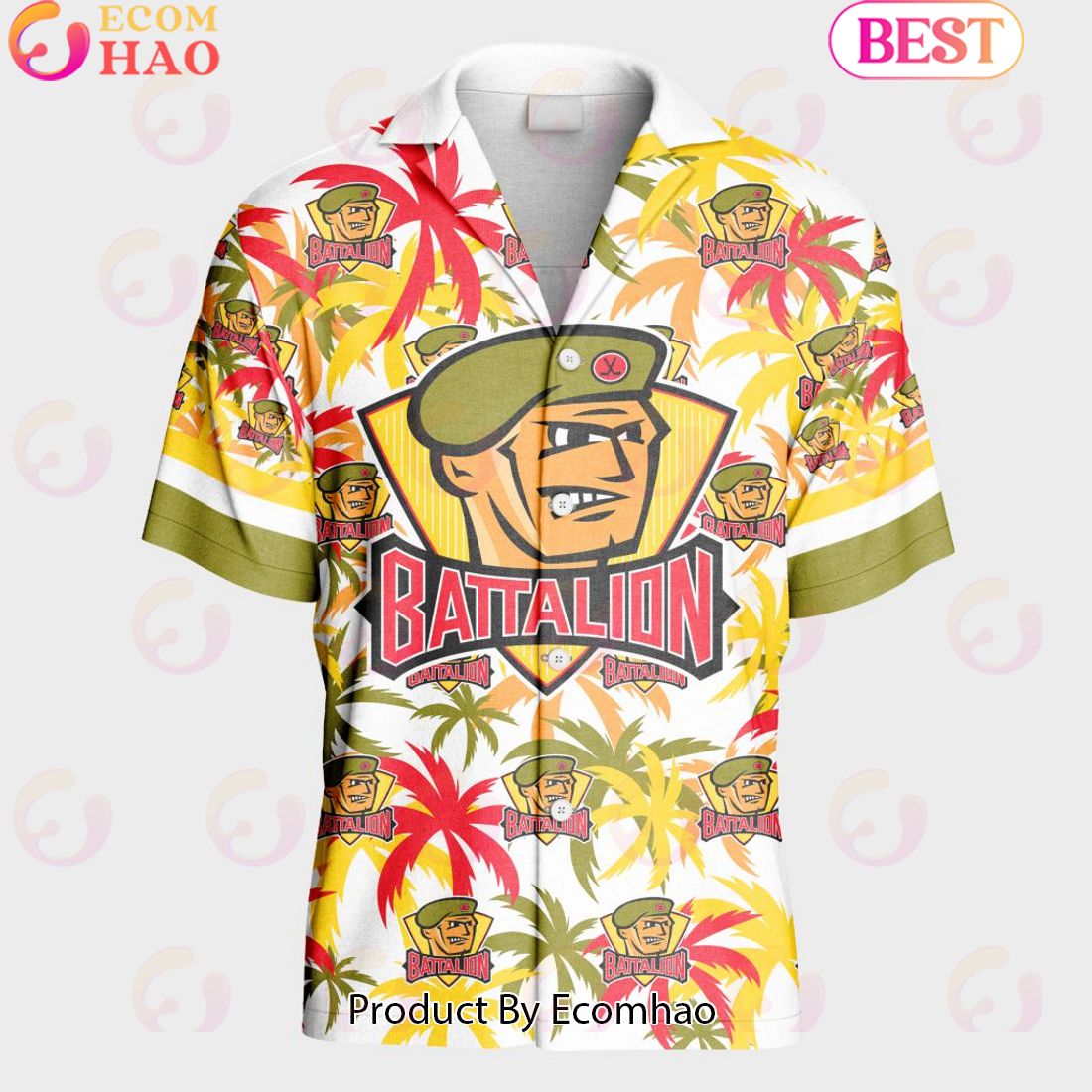 Personalized OHL North Bay Battalion Away Jersey Color Hawaiian Shirt