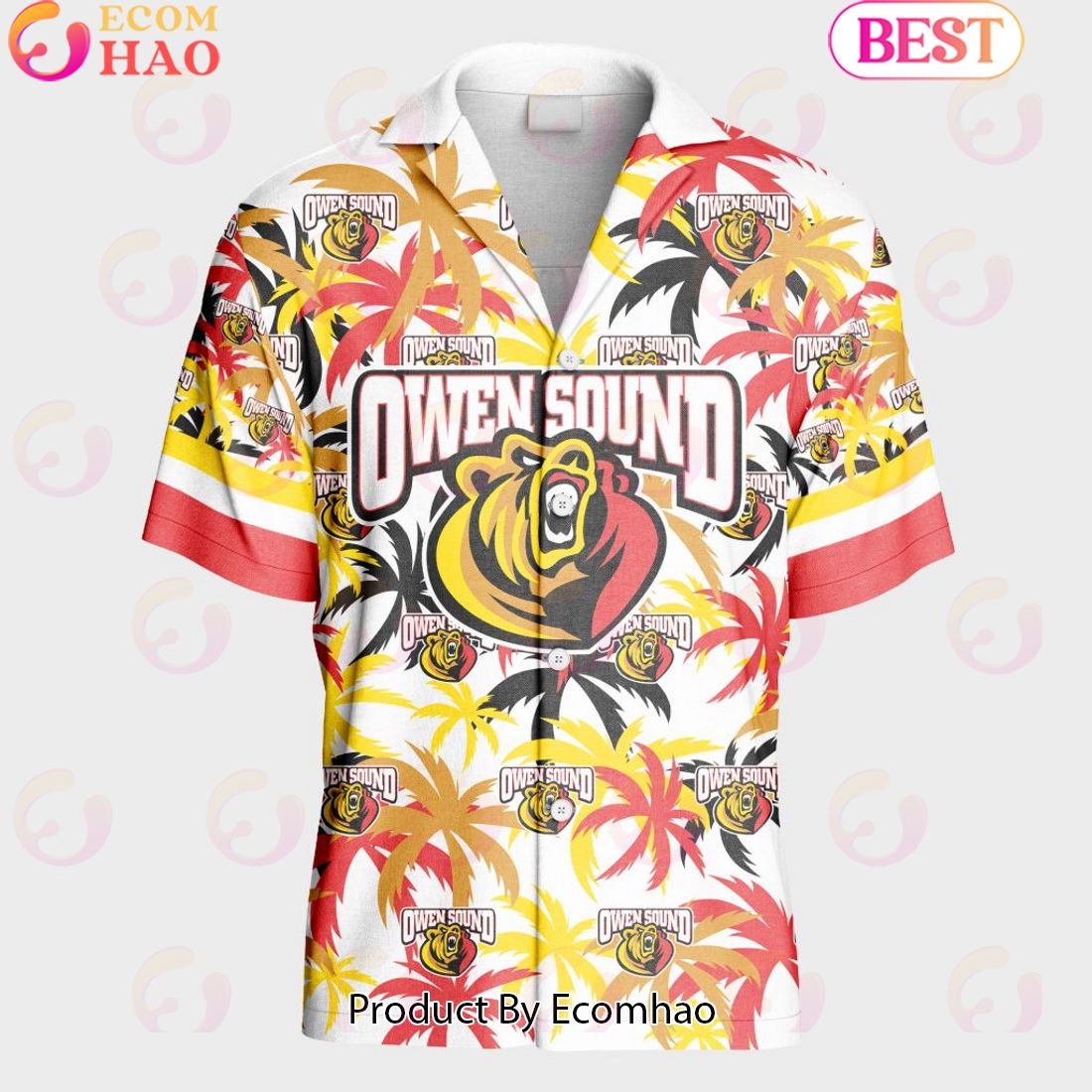 Personalized OHL Owen Sound Attack Away Jersey Color Hawaiian Shirt