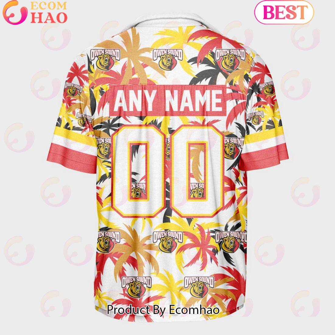 Personalized OHL Owen Sound Attack Away Jersey Color Hawaiian Shirt