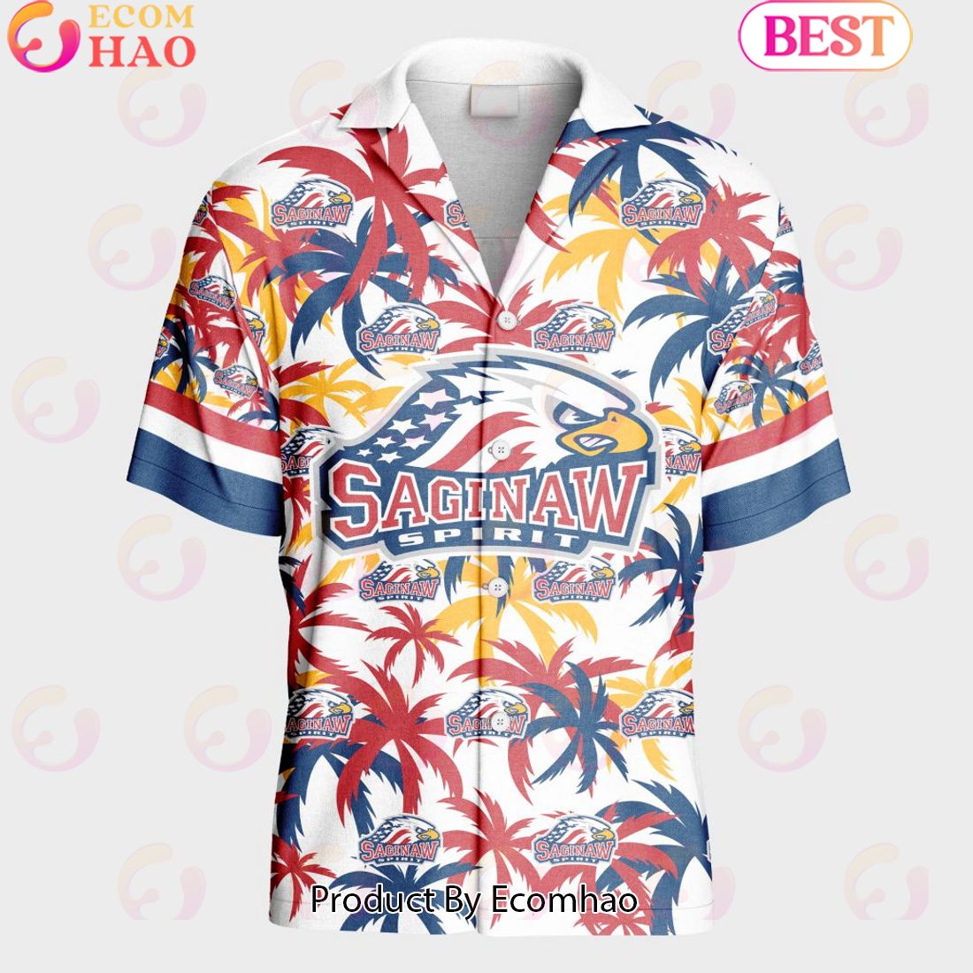 Personalized OHL Saginaw Spirit Away Jersey Color Hawaiian Shirt