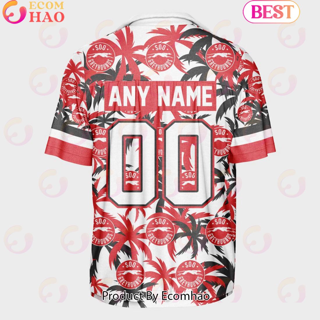 Personalized OHL Sault Ste. Marie Greyhounds Away Jersey Color Hawaiian Shirt