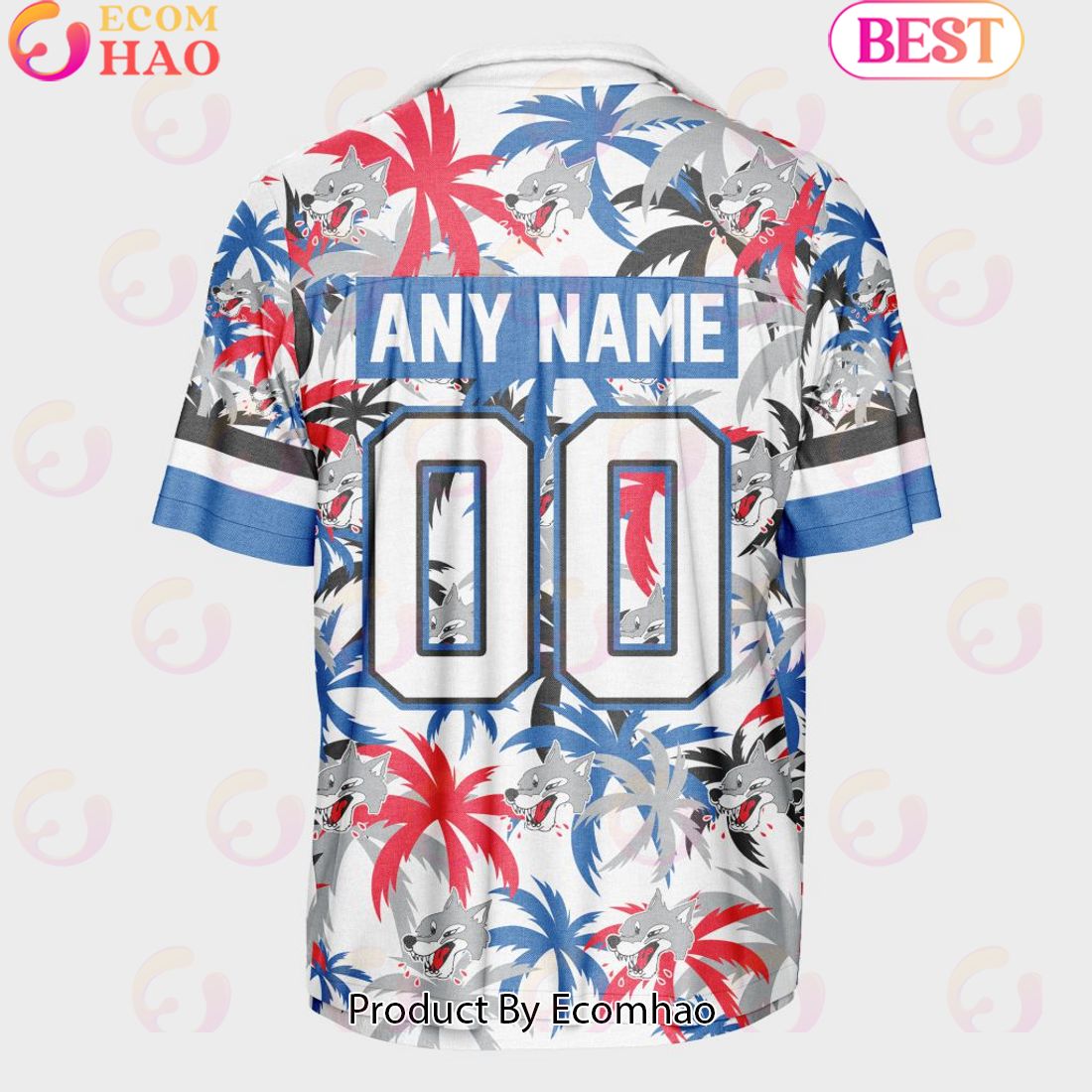 Personalized OHL Sudbury Wolves Away Jersey Color Hawaiian Shirt