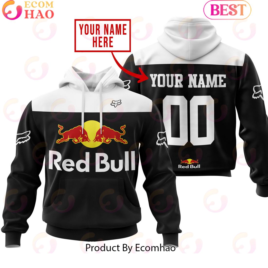 Limited Edition Custom Name Racing Red Bull Hoodie