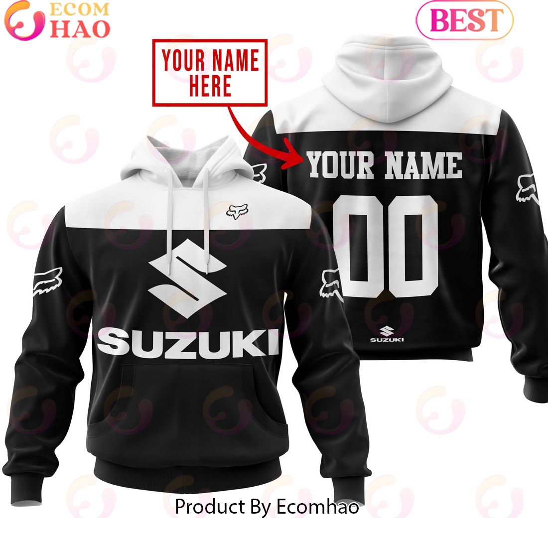 Limited Edition Custom Name Racing Suzuki Hoodie