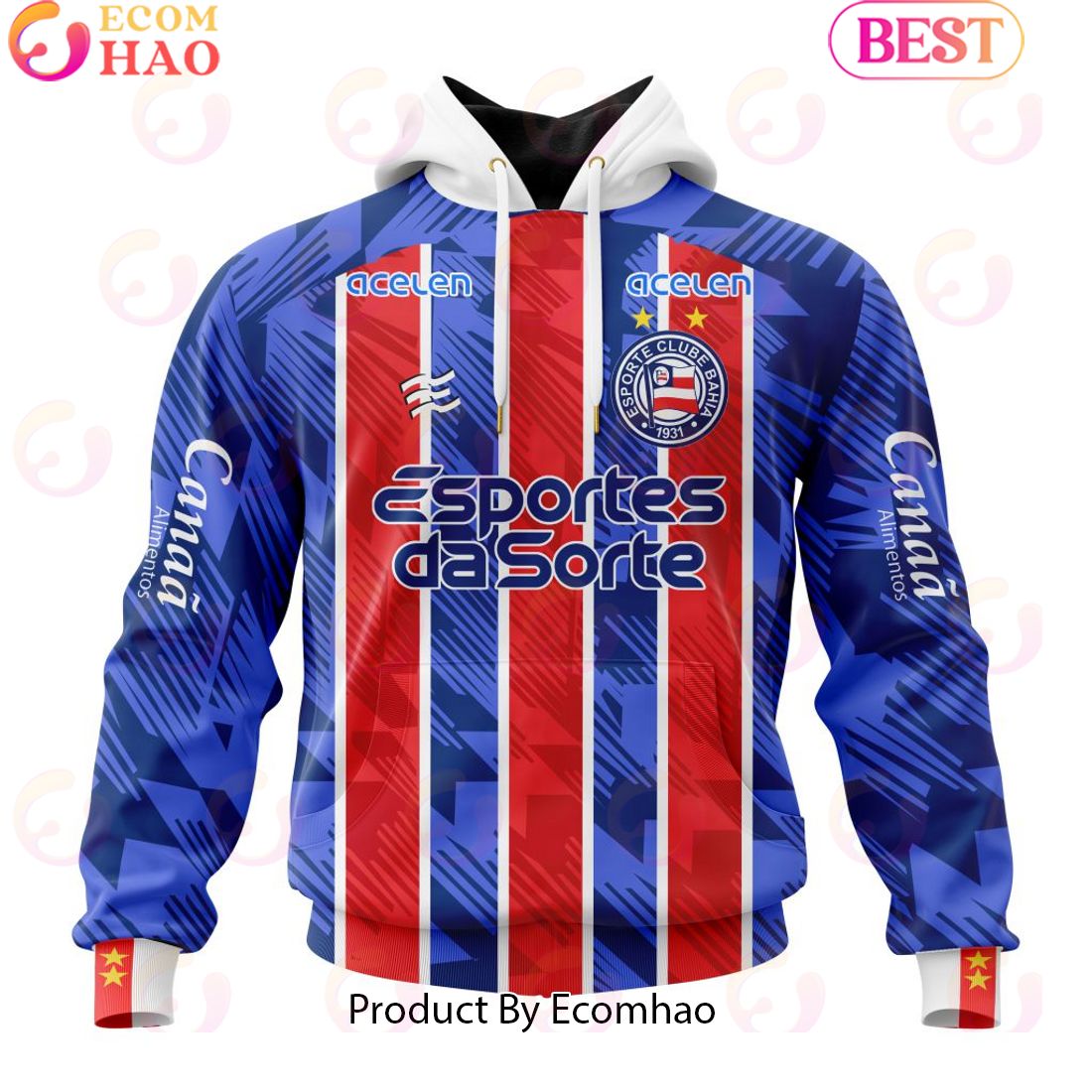 Serie A Bahia Personalized 2023 Away Kits 3D Hoodie