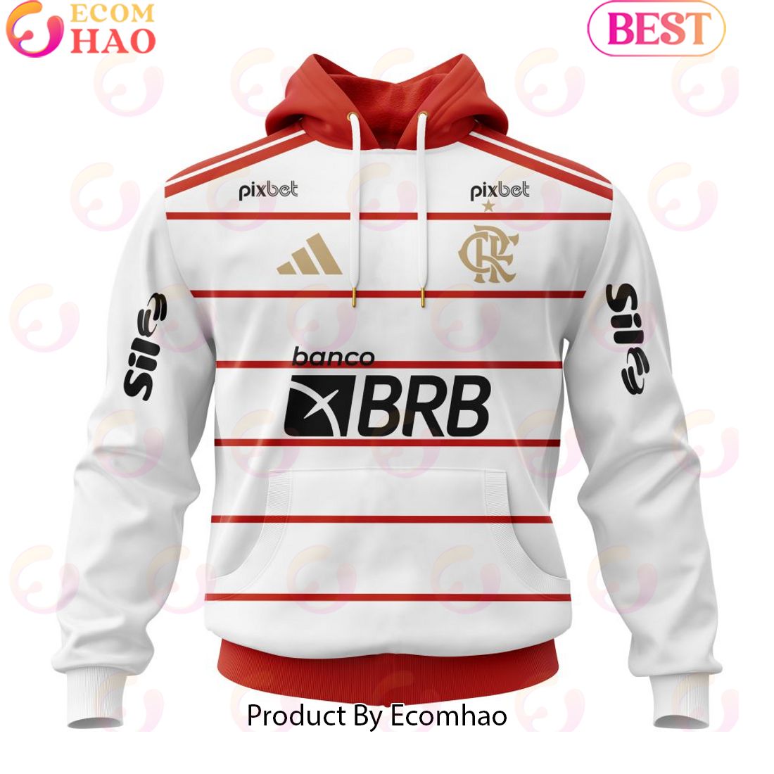 Serie A Flamengo Personalized 2023 Away Kits 3D Hoodie