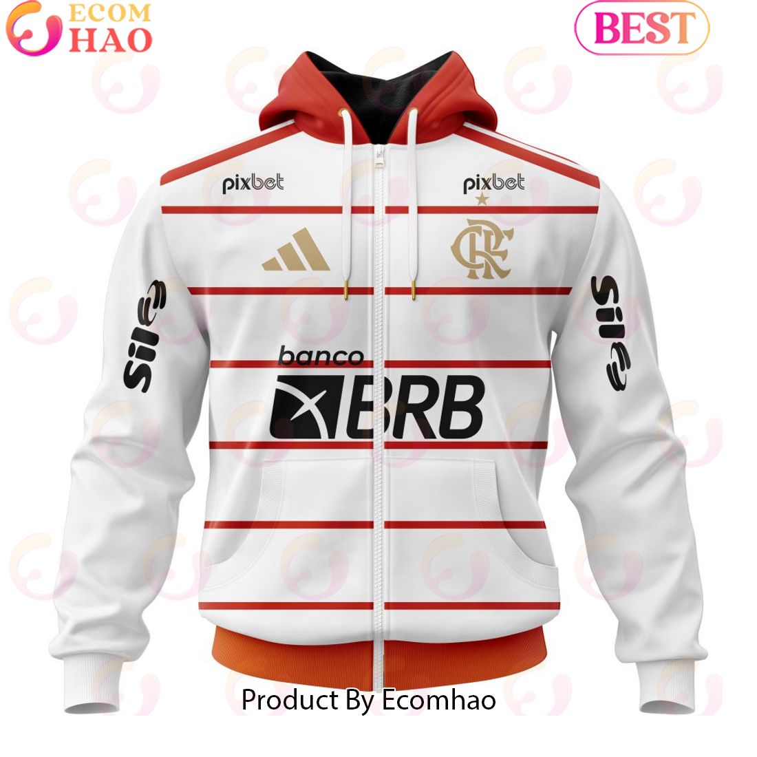 Serie A Flamengo Personalized 2023 Away Kits 3D Hoodie