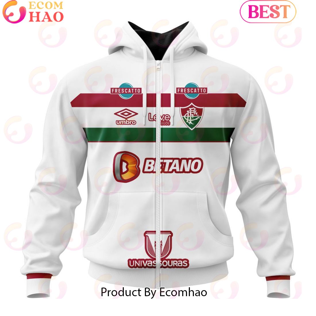 Serie A Fluminense Personalized 2023 Away Kits 3D Hoodie