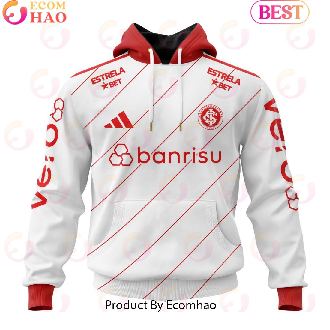 Serie A Internacional Personalized 2023 Away Kits 3D Hoodie