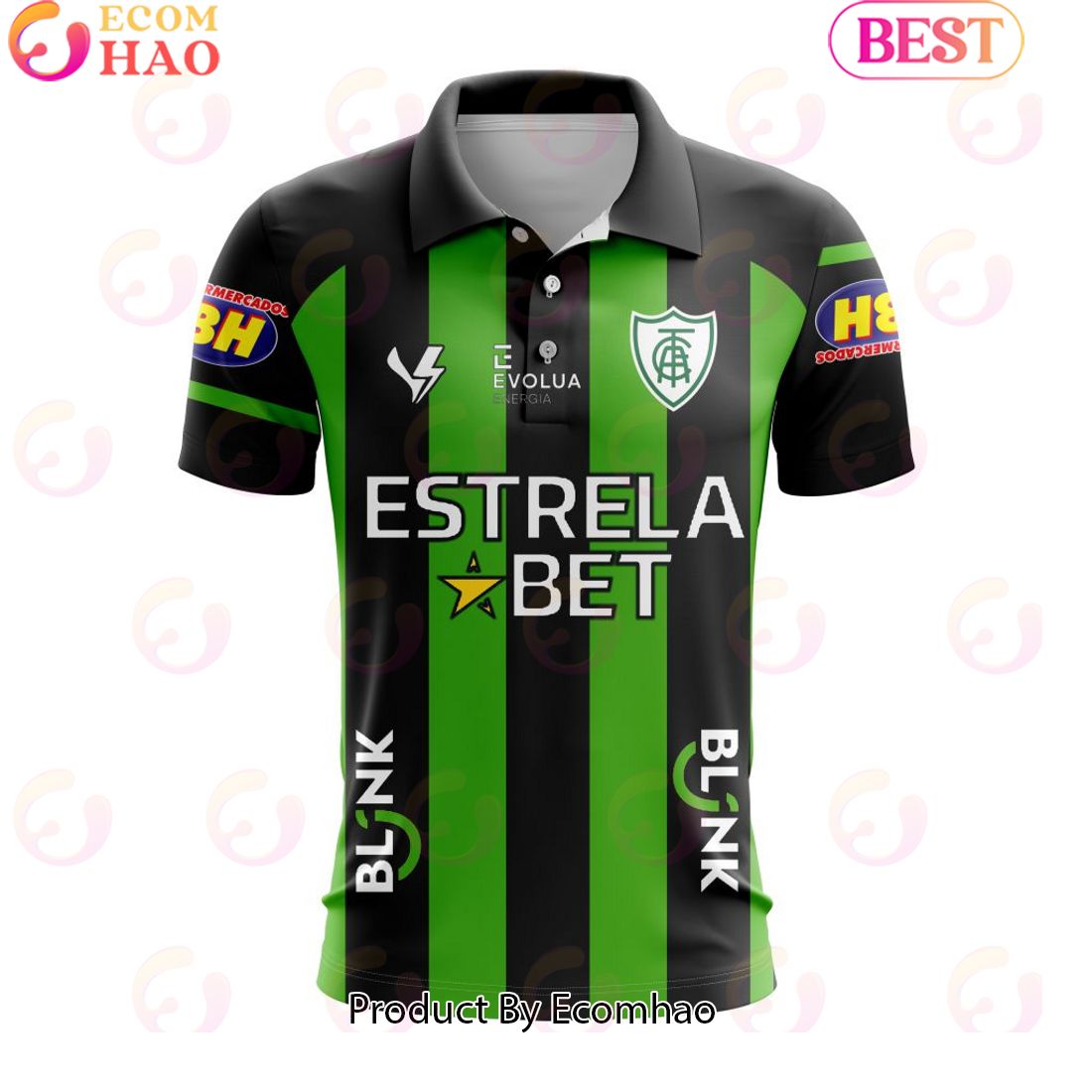 Serie A America Mineiro Personalized 2023 Home Polo