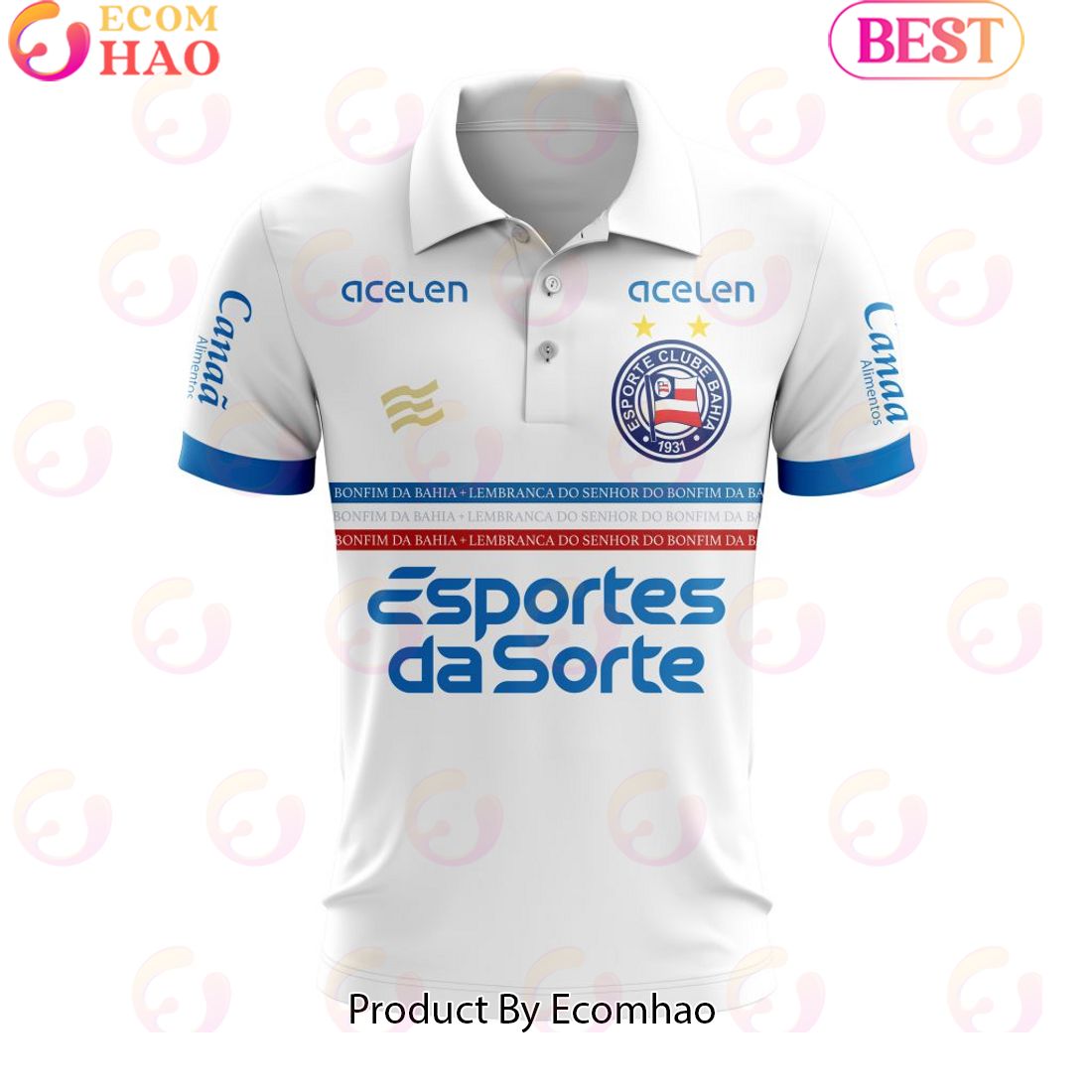 Serie A Bahia Personalized 2023 Home Polo