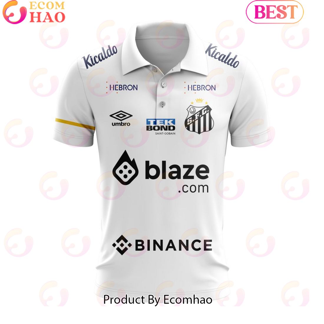 Serie A Santos F.C Personalized 2023 Home Polo