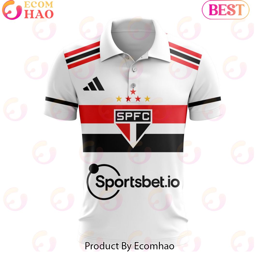 Serie A Sao Paulo Personalized 2023 Home Polo