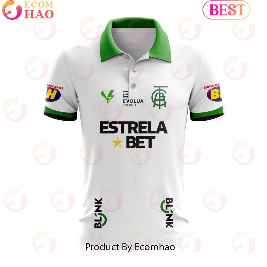 Serie A America Mineiro Personalized 2023 Away Polo