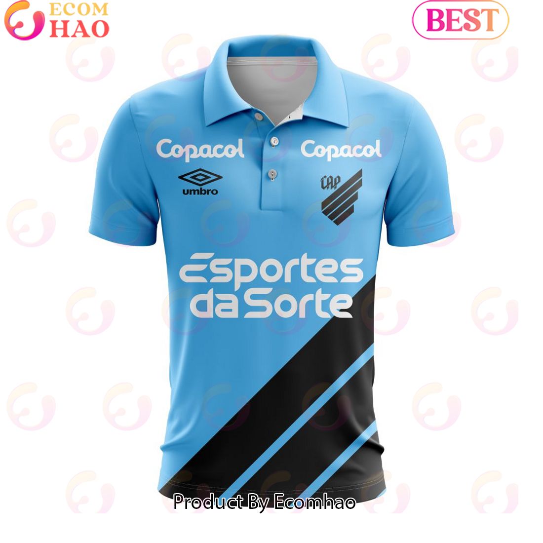 Serie A Club Athletico Paranaense Personalized 2023 Away Polo