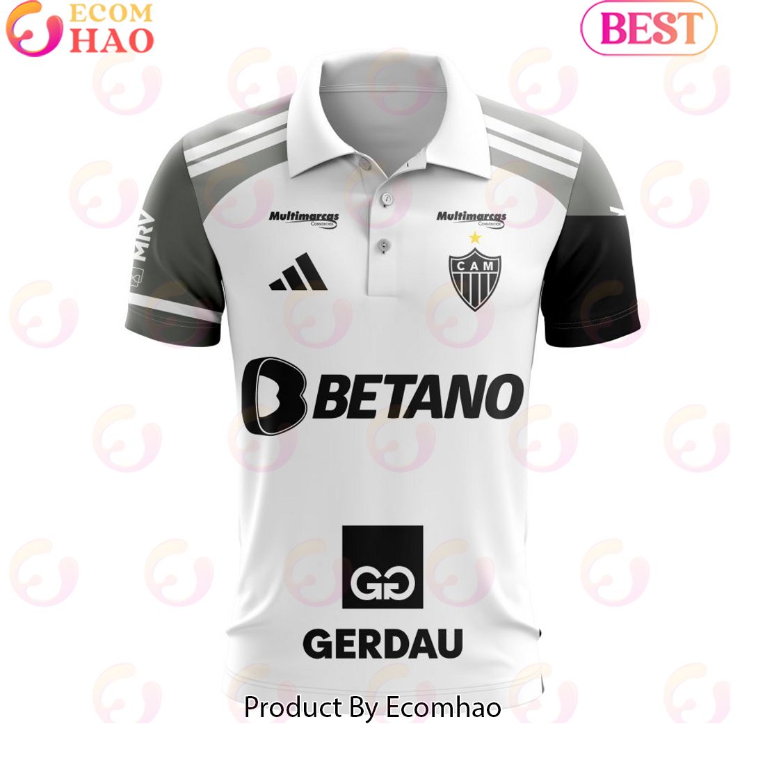 Serie A Club Atletico Mineiro Personalized 2023 Away Polo