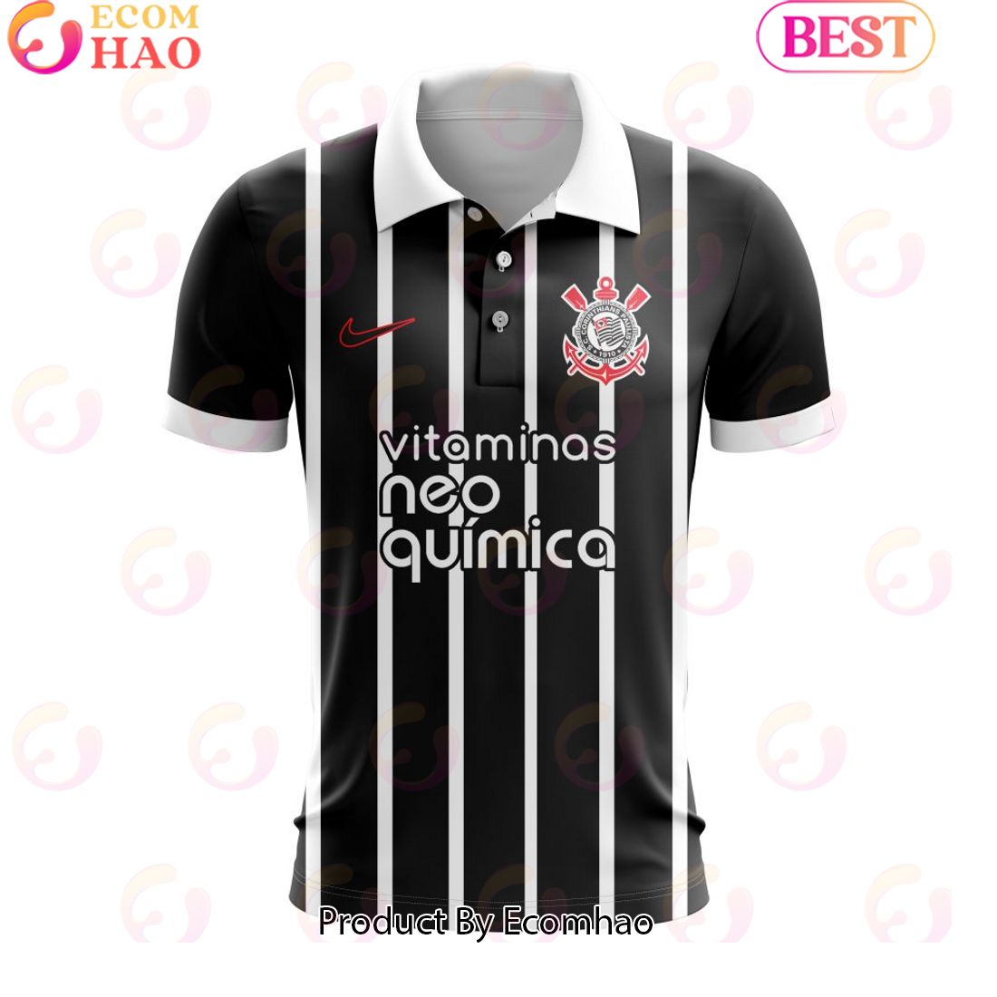 Serie A Corinthians Personalized 2023 Away Polo