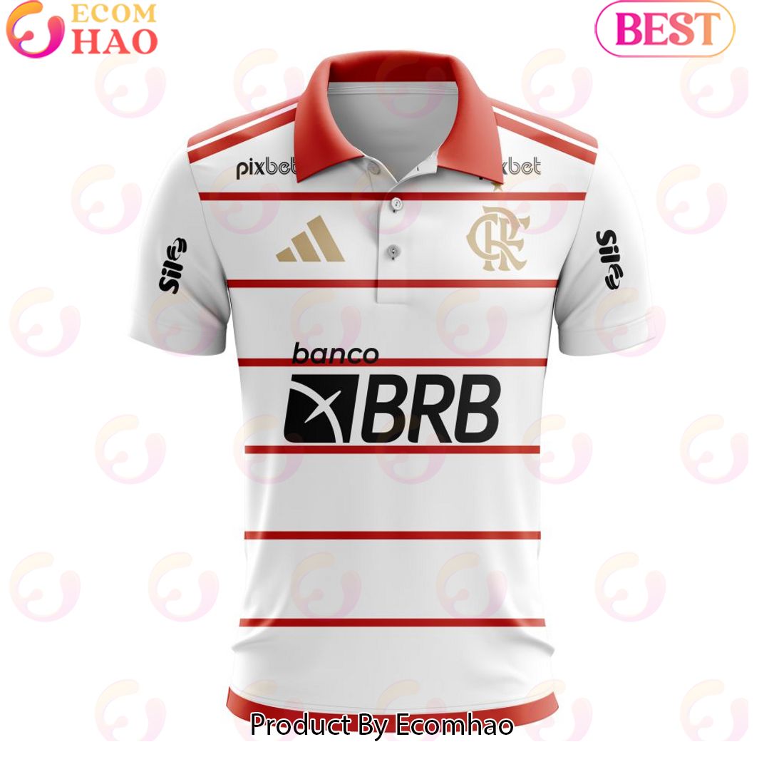 Serie A Flamengo Personalized 2023 Away Polo