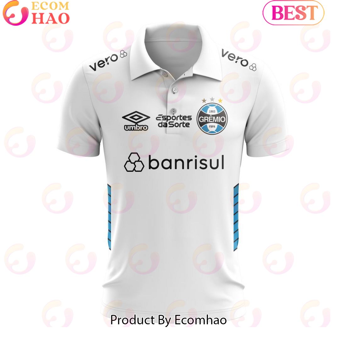 Serie A Gremio Personalized 2023 Away Polo