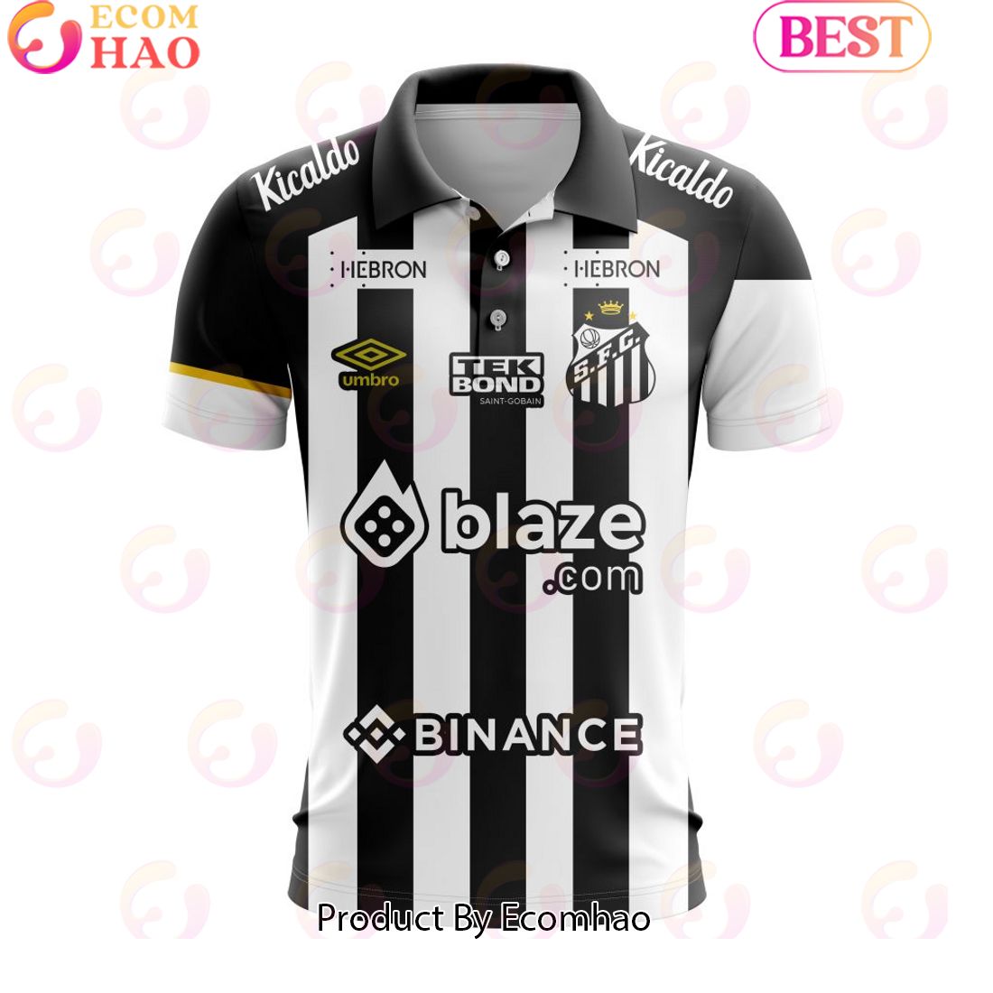 Serie A Santos F.C Personalized 2023 Away Polo