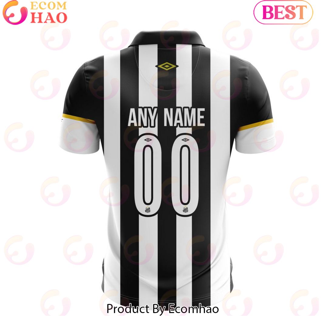 Serie A Santos F.C Personalized 2023 Away Polo