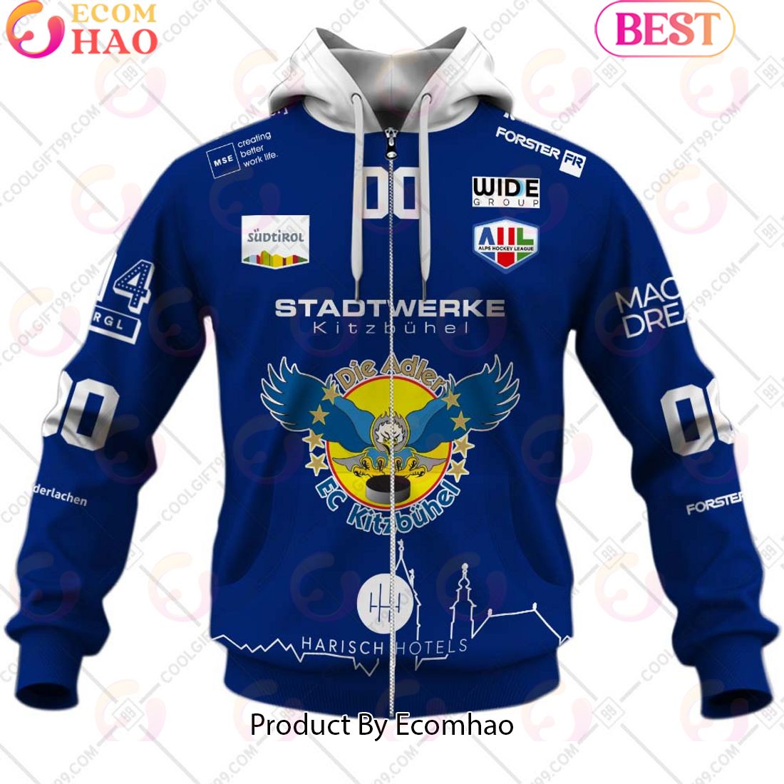 EC Kitzbuhel Jersey Style 3D Hoodie