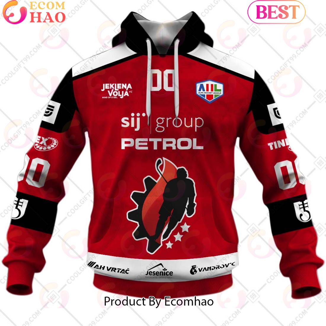 HDD SIJ Acroni Jesenice Jersey Style 3D Hoodie