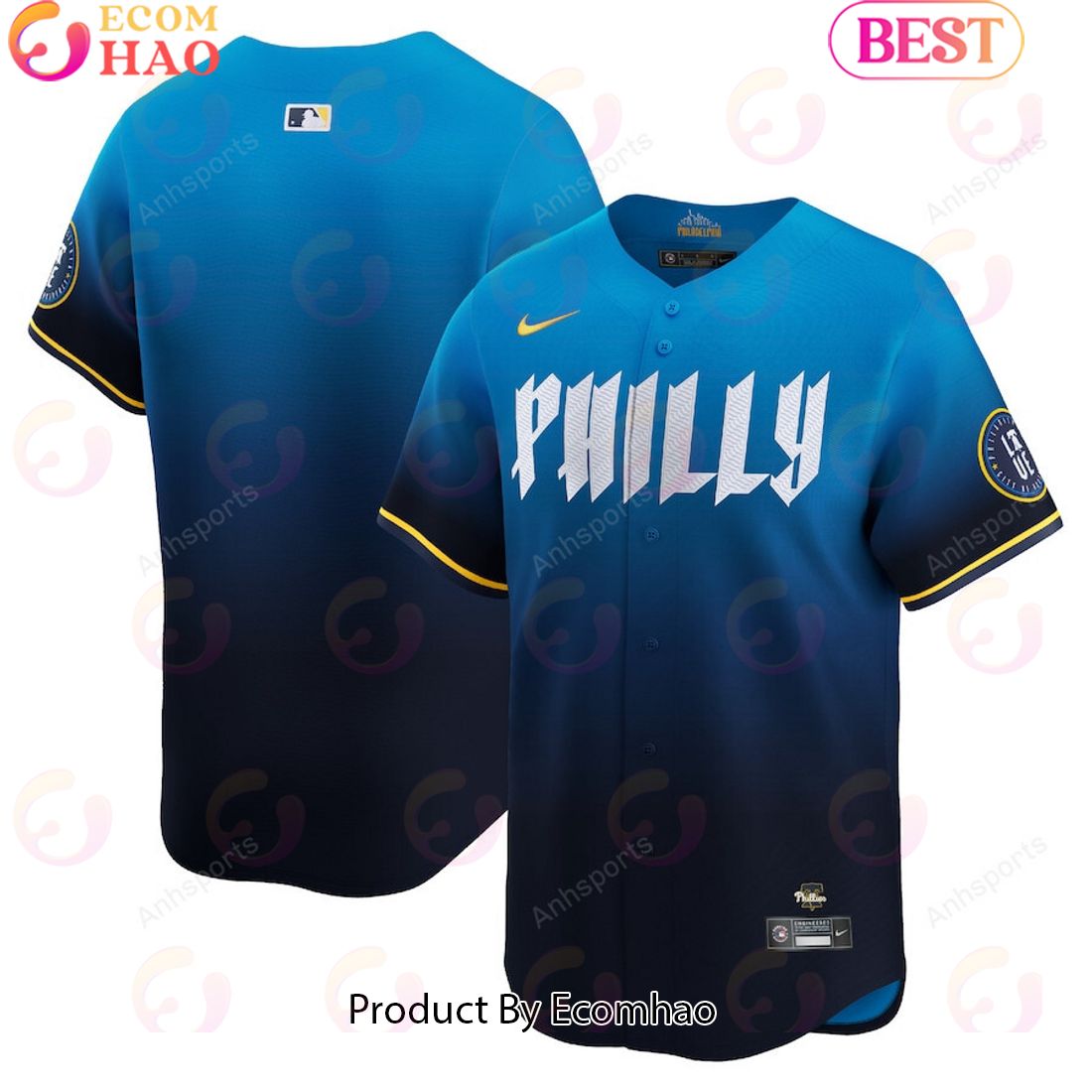 Philadelphia Phillies Blue 2024 City Connect Limited Jersey