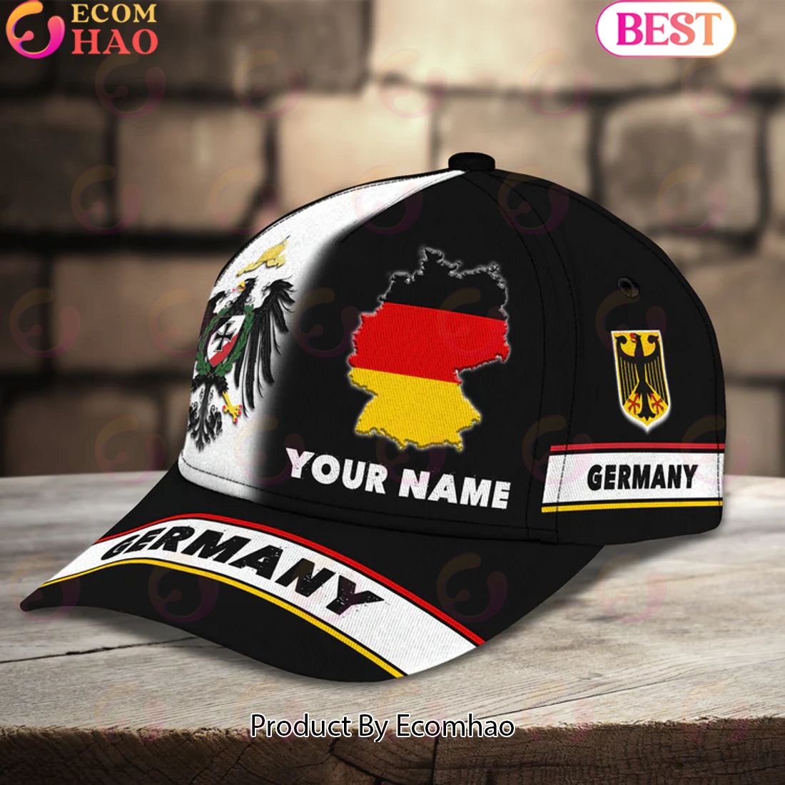 Custom Name Germany 3D Classic Cap Personalized Name Gift For Germany Lovers