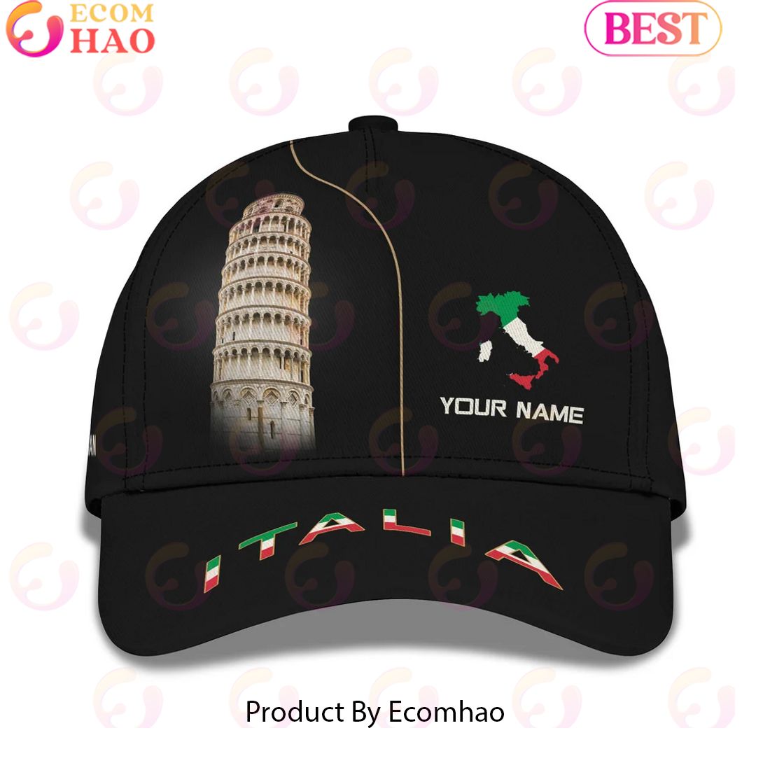 Custom Name Italy 3D Classic Cap Personalized Name Gift For Italy Lovers