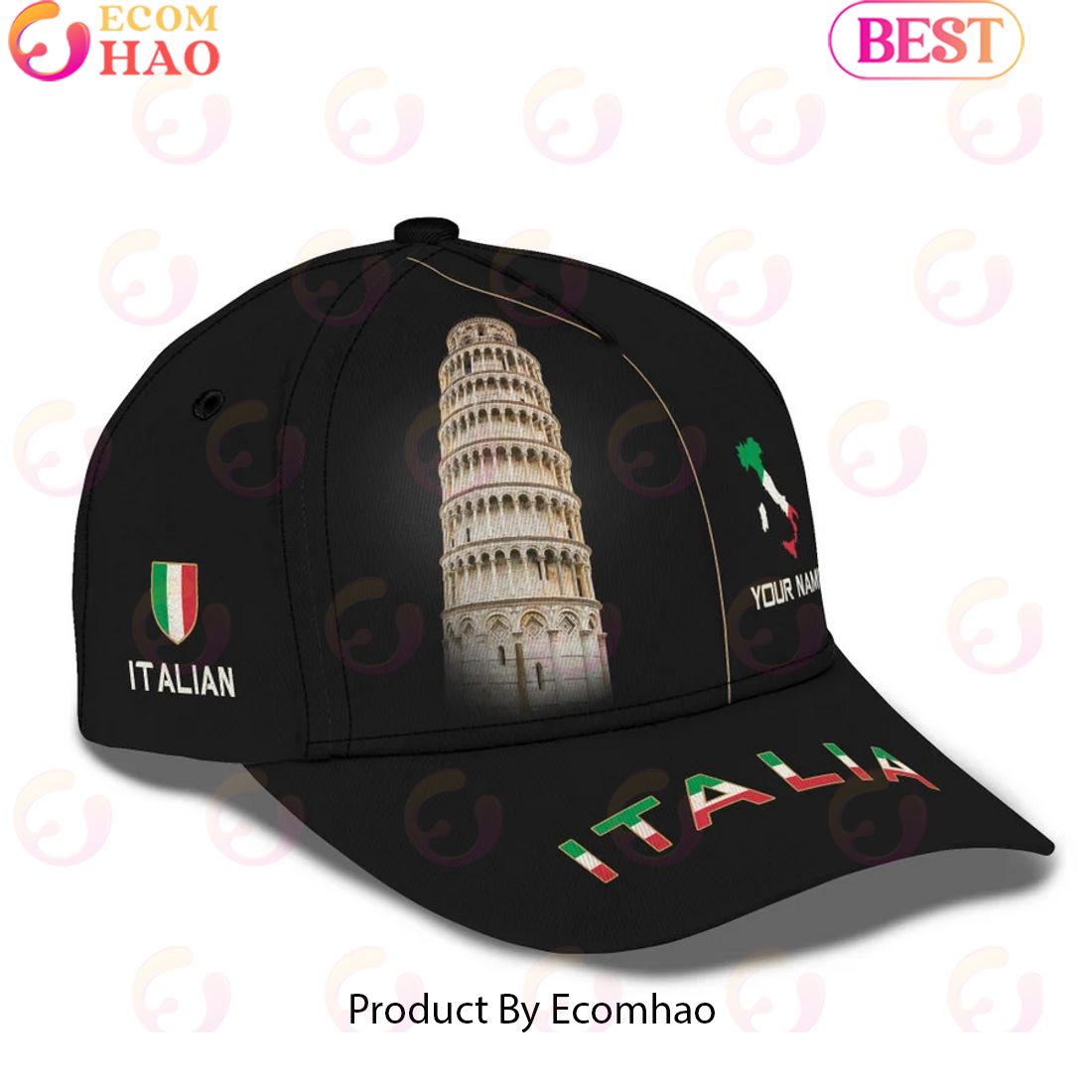 Custom Name Italy 3D Classic Cap Personalized Name Gift For Italy Lovers