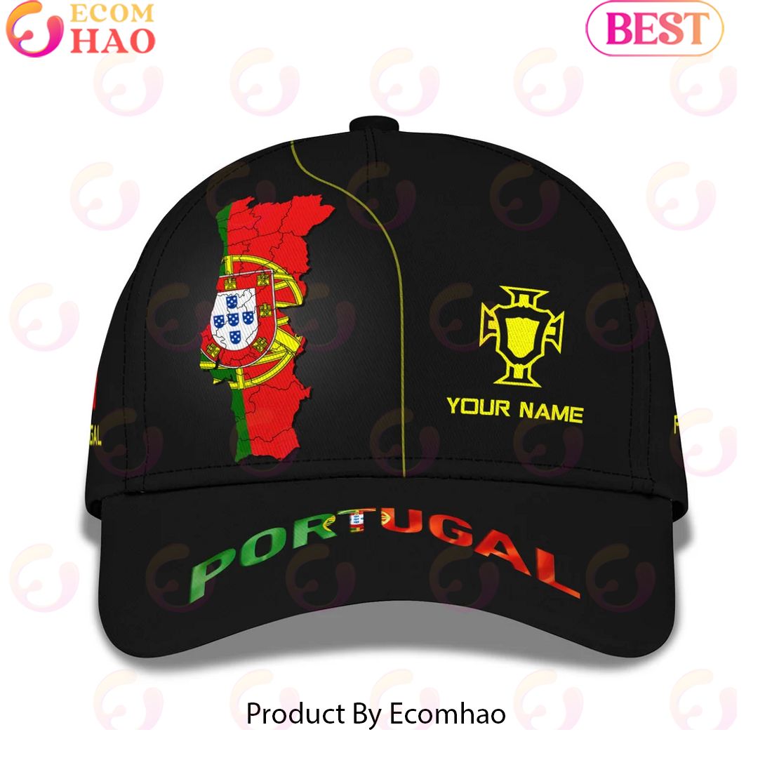 Custom Name Portugal 3D Classic Cap Personalized Name Gift For Portugal Lovers