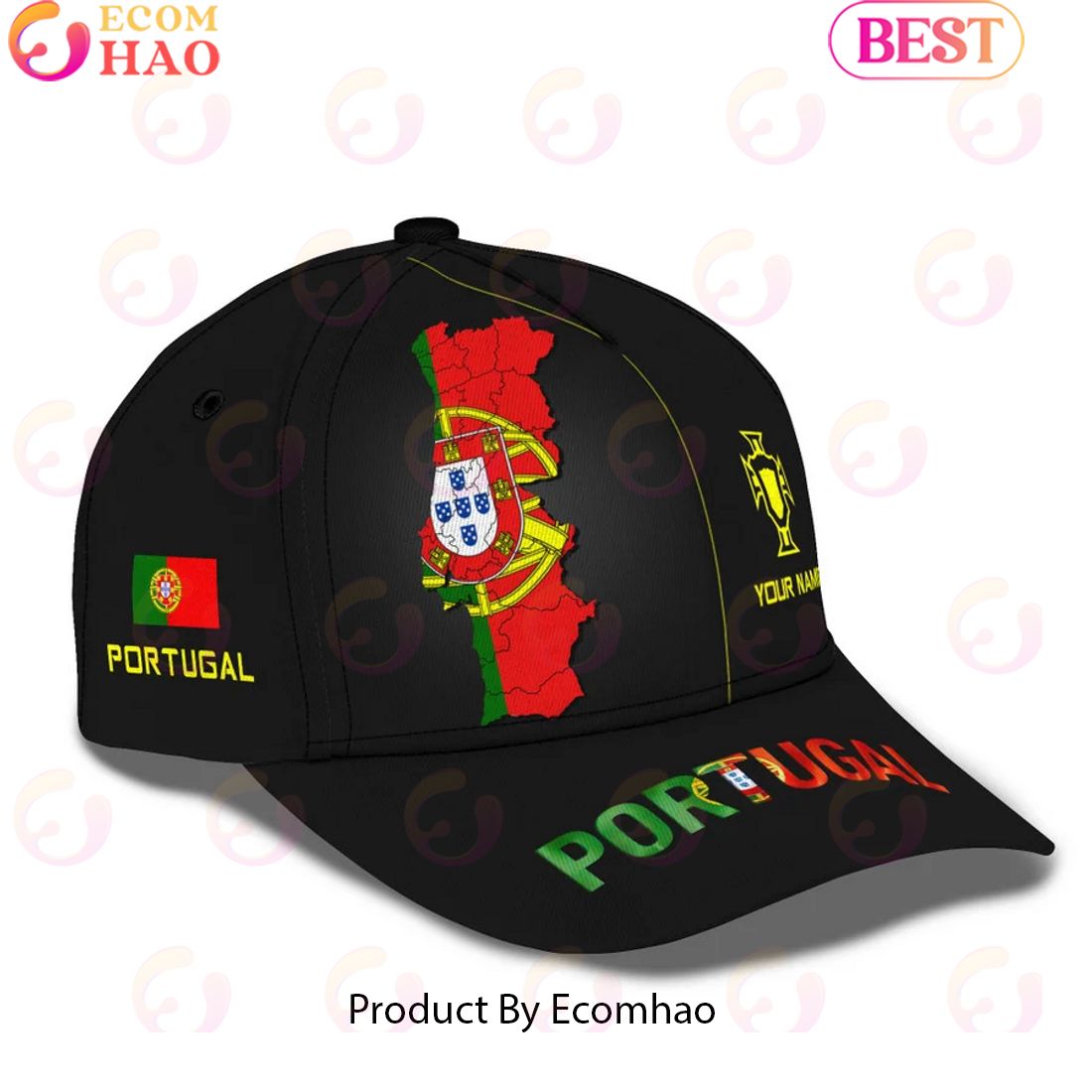 Custom Name Portugal 3D Classic Cap Personalized Name Gift For Portugal Lovers