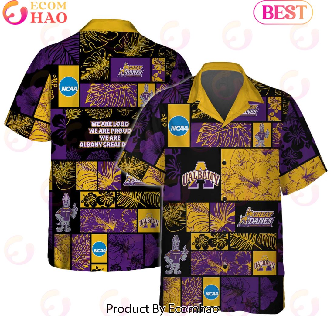 We Are Loud We Are Proud We Are Albany Great Danes Hawaiian Shirt And Short