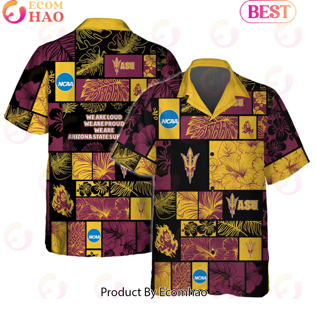 We Are Loud We Are Proud We Are Arizona State Sun Devils Hawaiian Shirt And Short