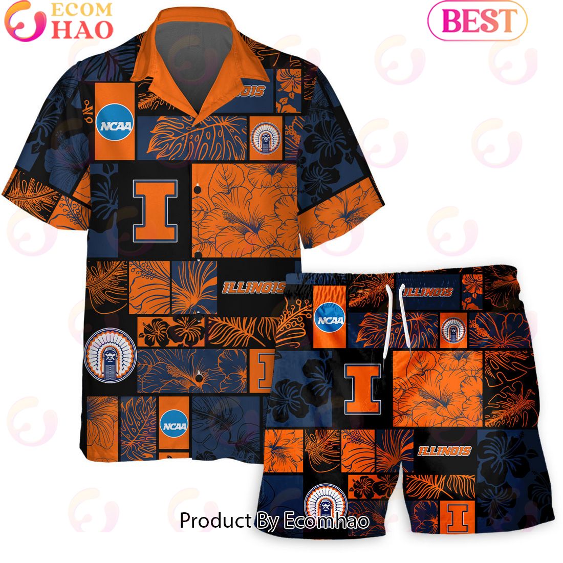 We Are Loud We Are Proud We Are Illinois Fighting Illini Hawaiian Shirt And Short