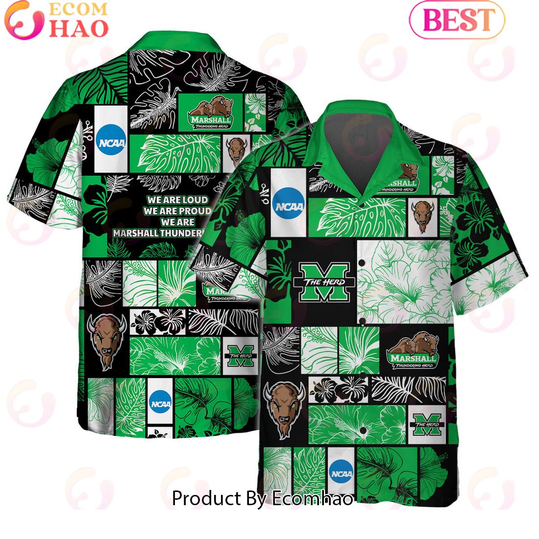 We Are Loud We Are Proud We Are Marshall Thundering Herd Hawaiian Shirt And Short