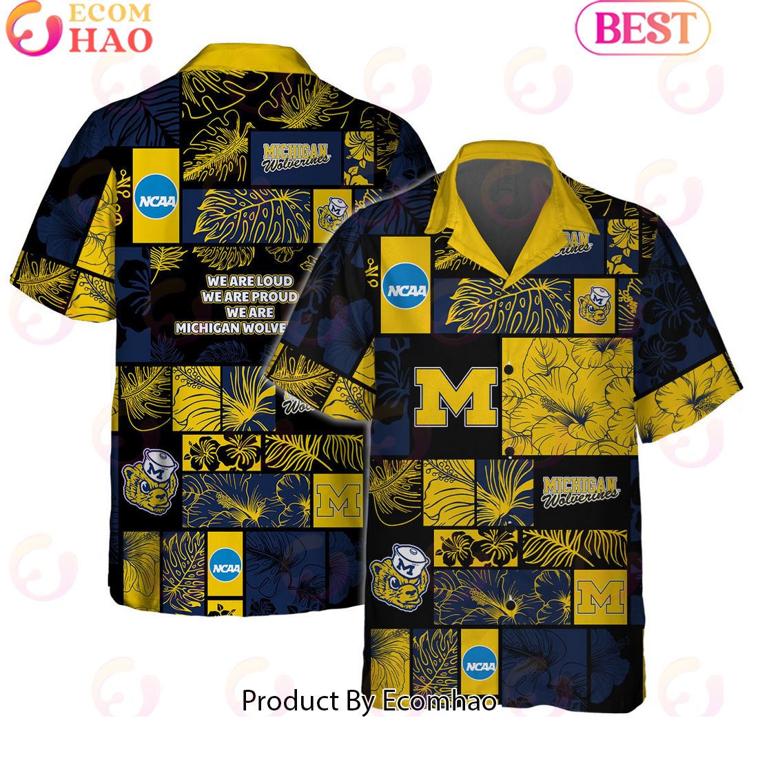 We Are Loud We Are Proud We Are Michigan Wolverines Hawaiian Shirt And Short