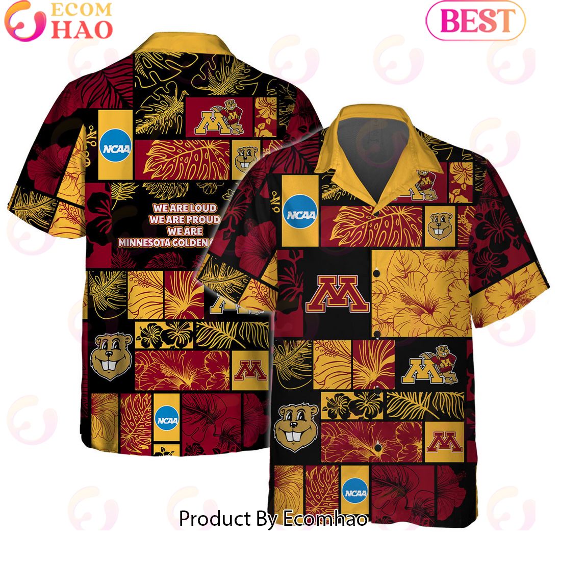 We Are Loud We Are Proud We Are Minnesota Golden Gophers Hawaiian Shirt And Short