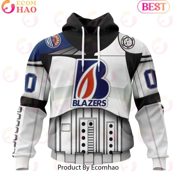 Personalized WHL Kamloops Blazers Specialized Stormtrooper Design Kits Version Hoodie