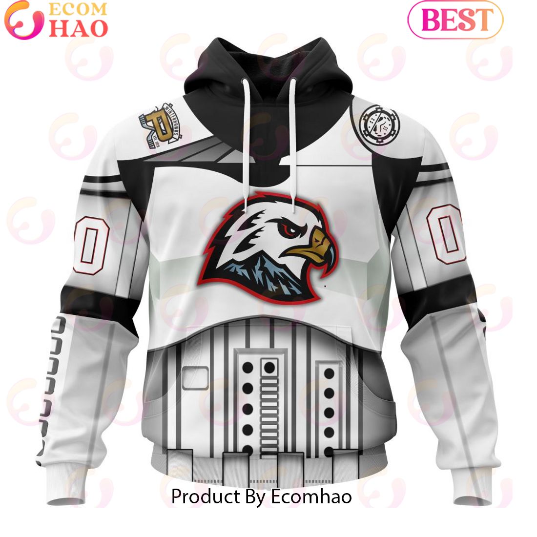 Personalized WHL Portland Winterhawks Specialized Stormtrooper Design Kits Version Hoodie