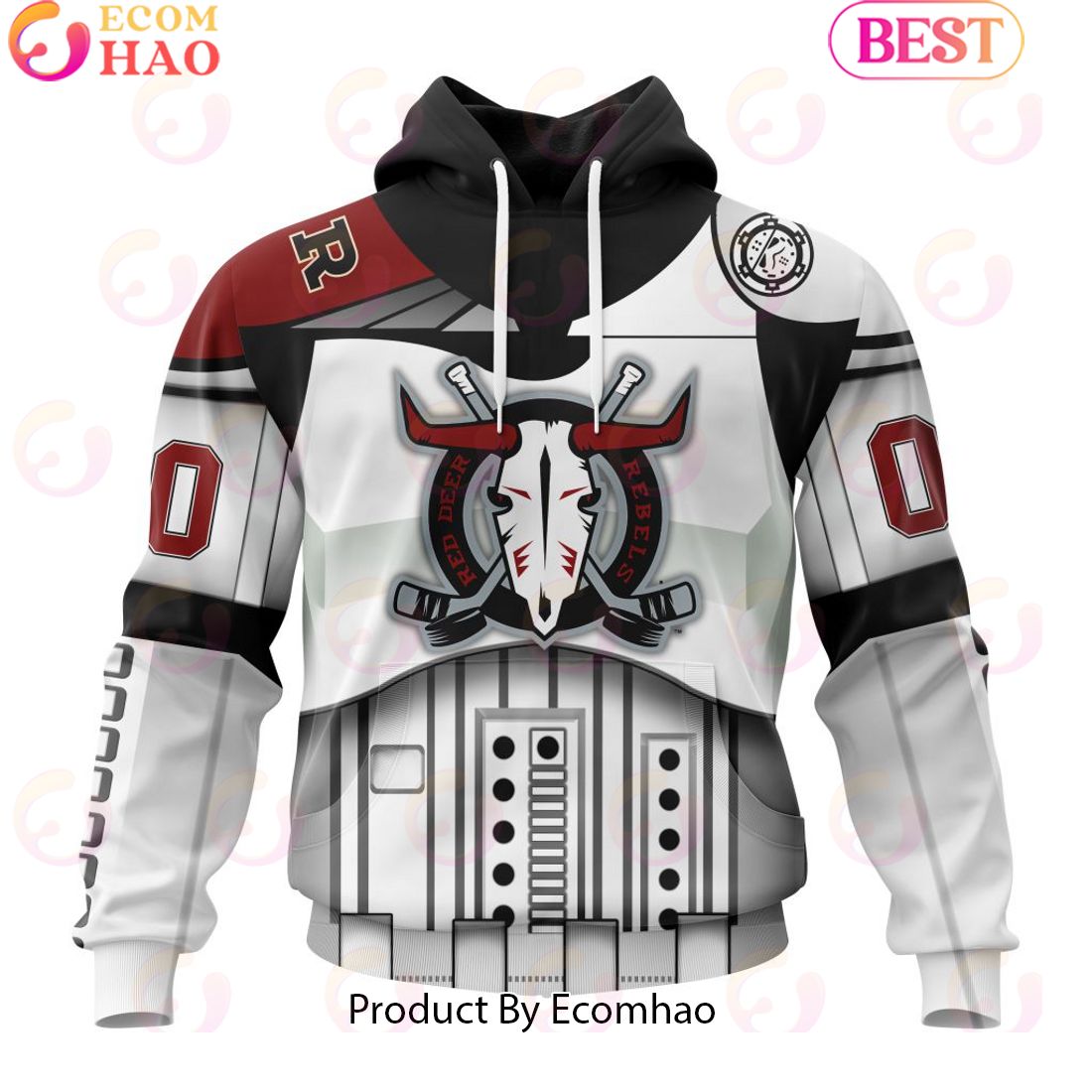 Personalized WHL Red Deer Rebels Specialized Stormtrooper Design Kits Version Hoodie