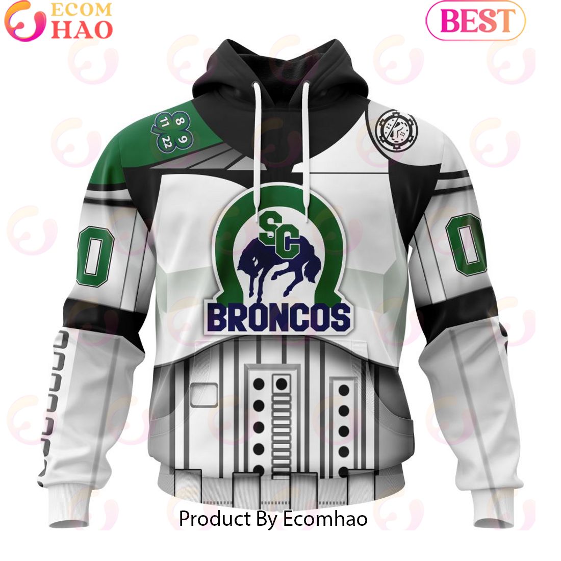 Personalized WHL Swift Current Broncos Specialized Stormtrooper Design Kits Version Hoodie