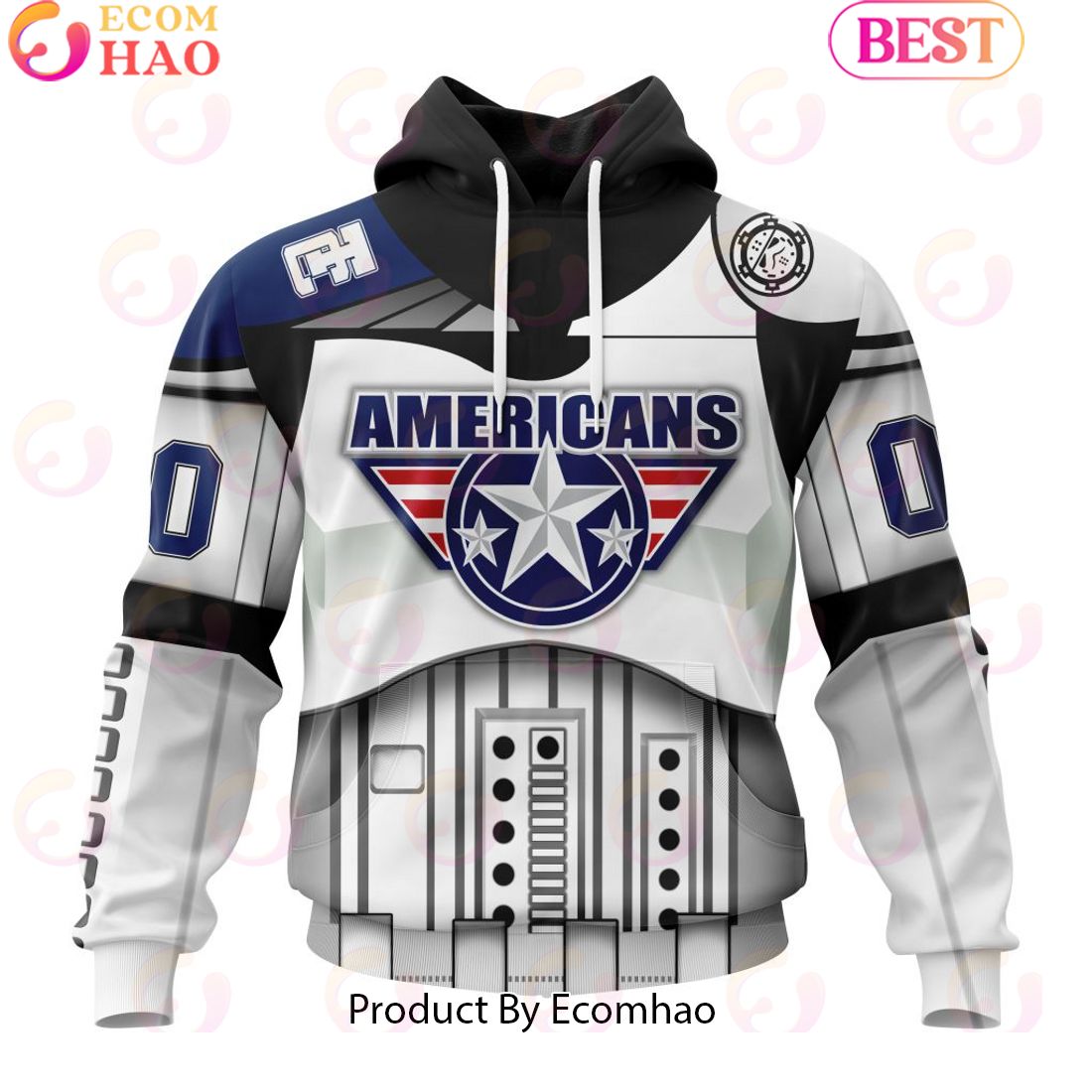 Personalized WHL Tri-City Americans Specialized Stormtrooper Design Kits Version Hoodie