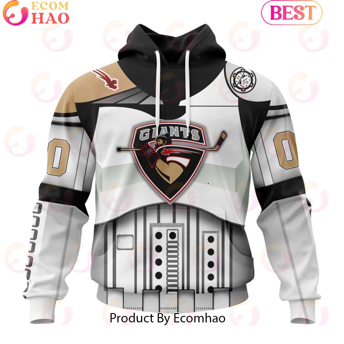 Personalized WHL Vancouver Giants Specialized Stormtrooper Design Kits Version Hoodie