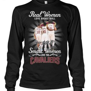 Real Woman Love Basketball Smart Woman Love The Cleveland Cavaliers T-Shirt
